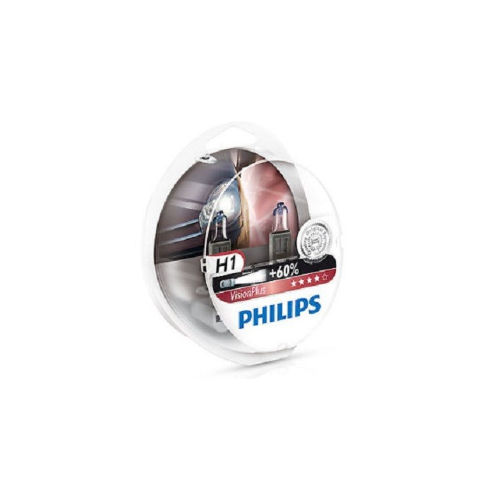 coffret 2 Ampoules H1 Philips VisionPlus 