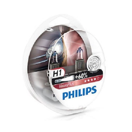 coffret 2 Ampoules H1 Philips VisionPlus 